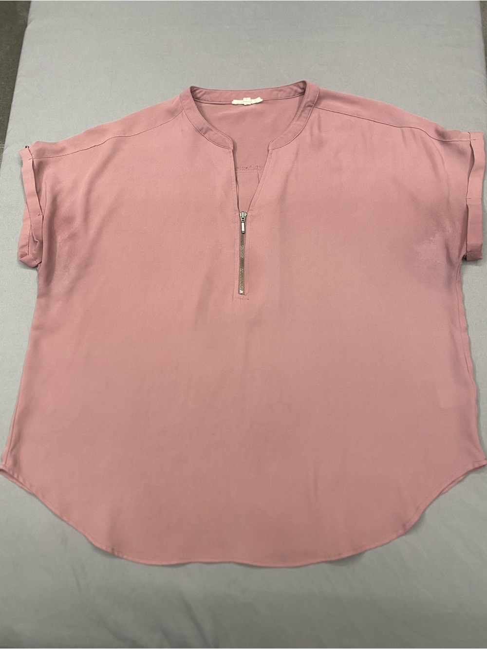 Maurices Mauve Zip-Front Dolman Sleeve Blouse